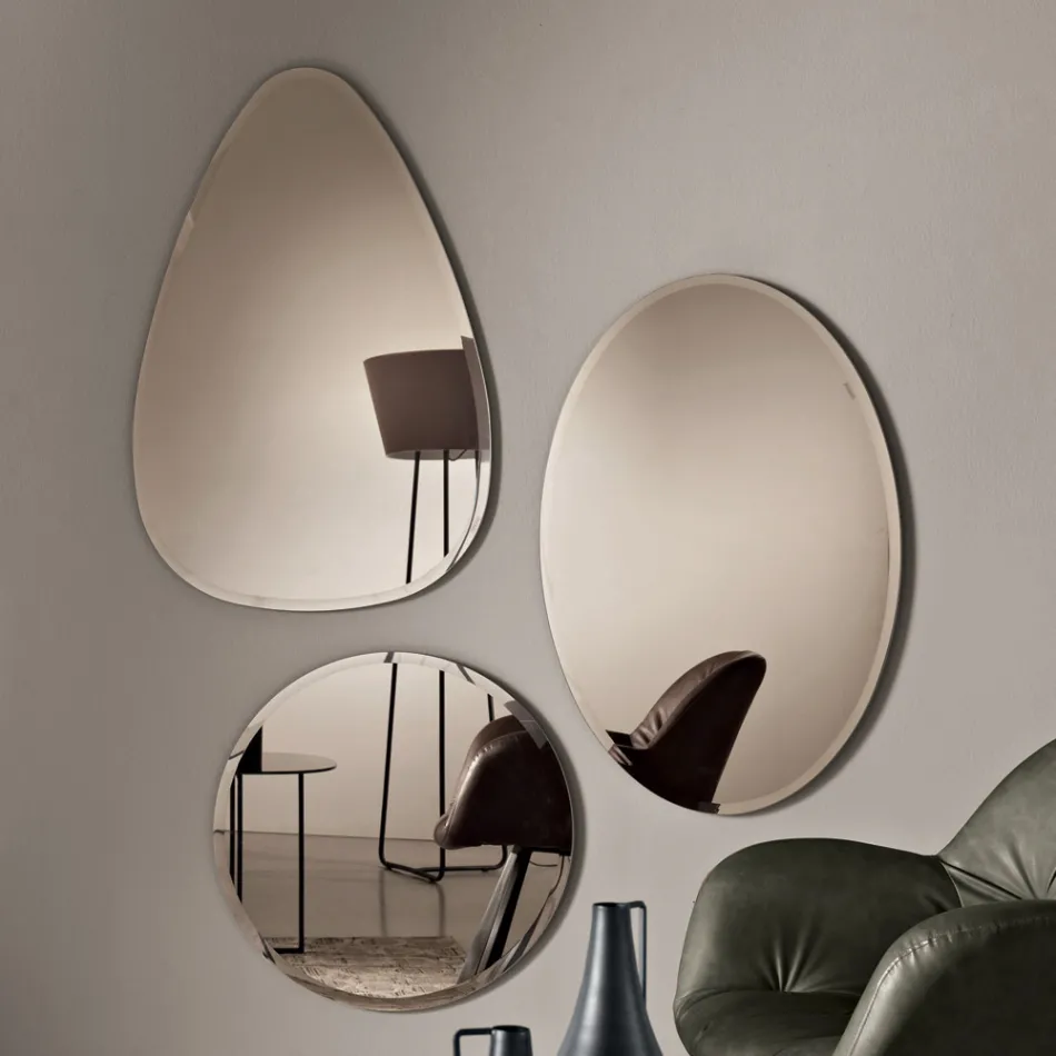 Specchio da Parete con Molatura Perimetrale Made in Italy - Beata Viadurini