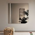 Specchio da Parete con Onda a Lato Made in Italy - Beniamina