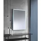 Specchio da Parete con Telaio in Alluminio e Luce LED Made in Italy - Chik Viadurini