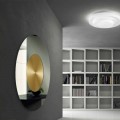 Specchio da parete di design con supporto in MDF Malva