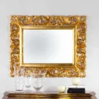 Specchio da parete di design finitura foglia oro Gudin, 108x87 cm Viadurini