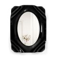 Specchio da Parete in Plexiglass Nero Drappeggiato Made in Italy - Maelia