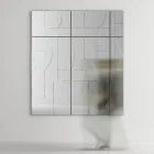 Specchio da Parete Modulare con Struttura in Legno Made in Italy - Saetta Viadurini