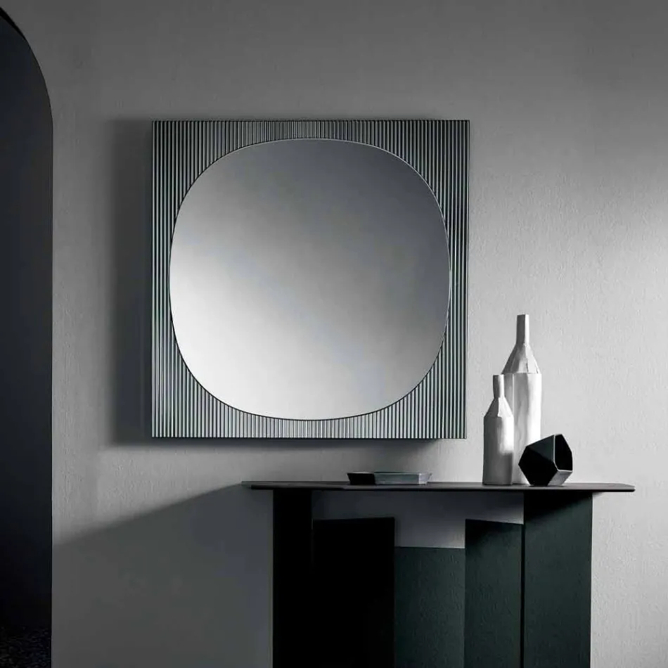 Specchio da Parete Quadrato Moderno Color Fumè Made in Italy – Bandolero Viadurini