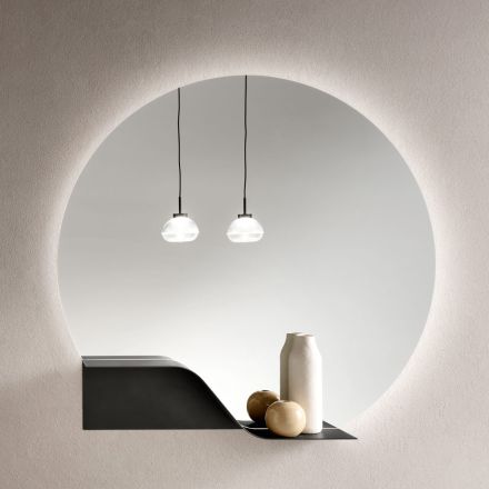 Specchio da Parete Retroilluminato a Led Telaio in Abs Made in Italy - Dafira Viadurini