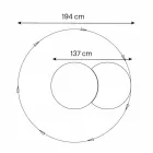 Specchio da Parete Rotondo con Satellite che Ruota a 360° Made in Italy – Shaki Viadurini