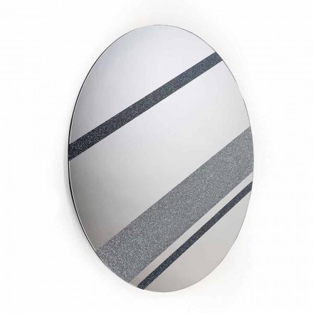 Specchio da parete rotondo di design moderno 100% Made in Italy Athos Viadurini