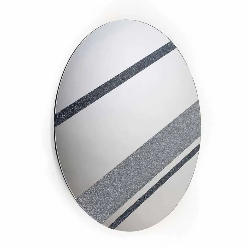 Specchio da parete rotondo di design moderno 100% Made in Italy Athos Viadurini