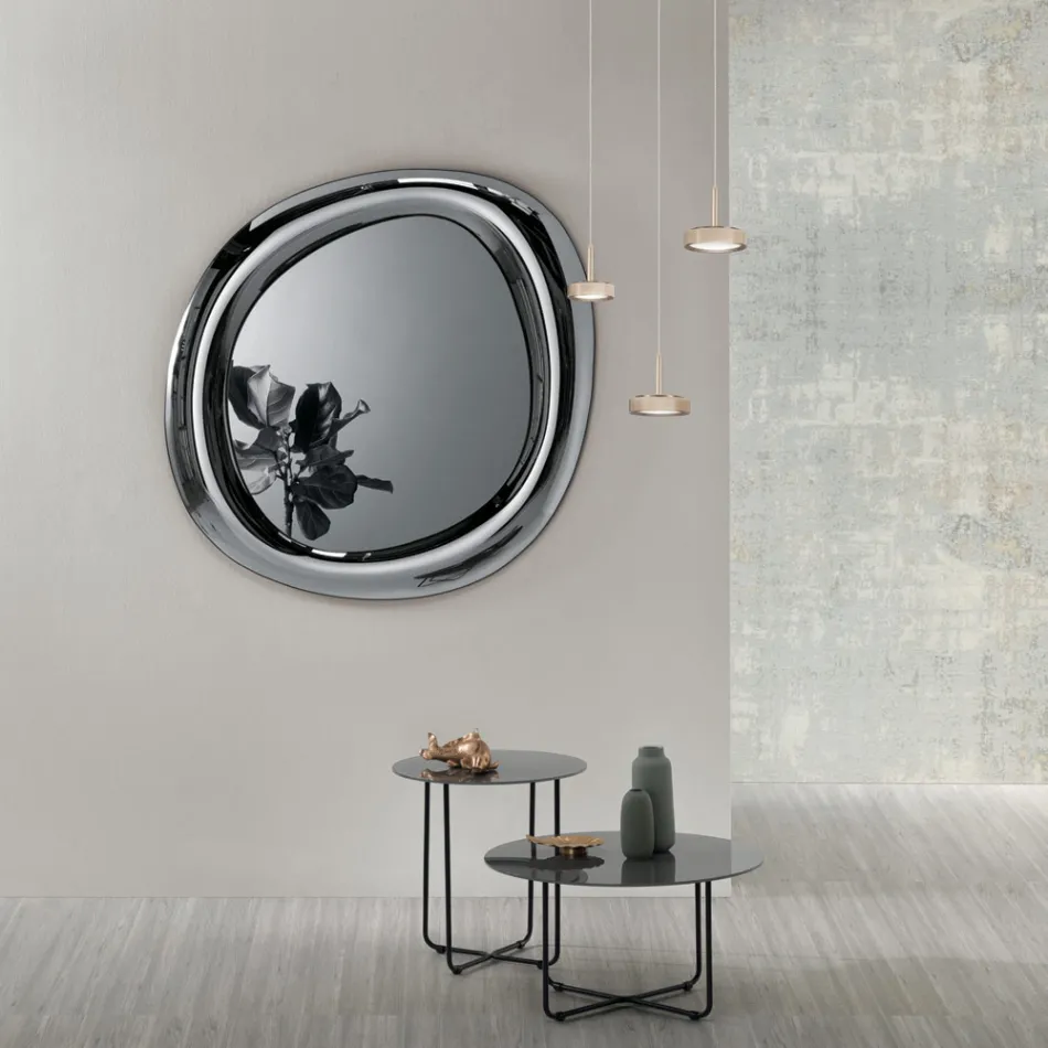 Specchio da Parete Sagomato con Cornice Curva Made in Italy - Babila Viadurini