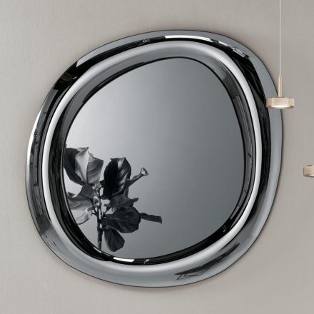 Specchio da Parete Sagomato con Cornice Curva Made in Italy - Babila Viadurini