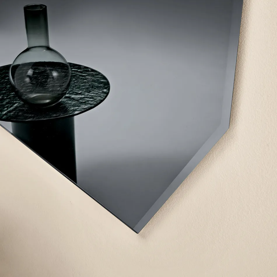 Specchio da Parete Sagomato con Molatura Made in Italy - Benvenuta Viadurini