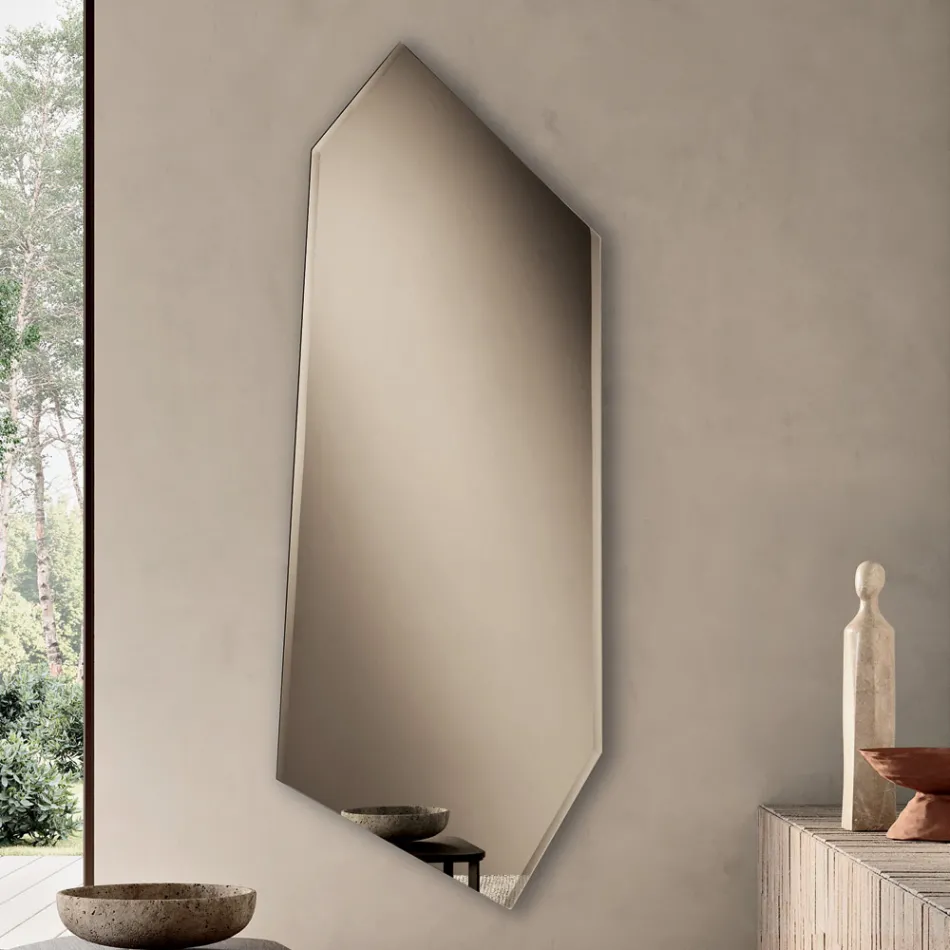 Specchio da Parete Sagomato con Molatura Made in Italy - Benvenuta Viadurini