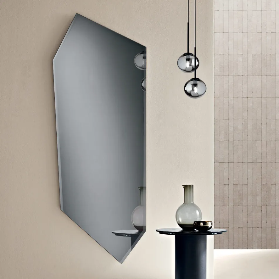 Specchio da Parete Sagomato con Molatura Made in Italy - Benvenuta Viadurini