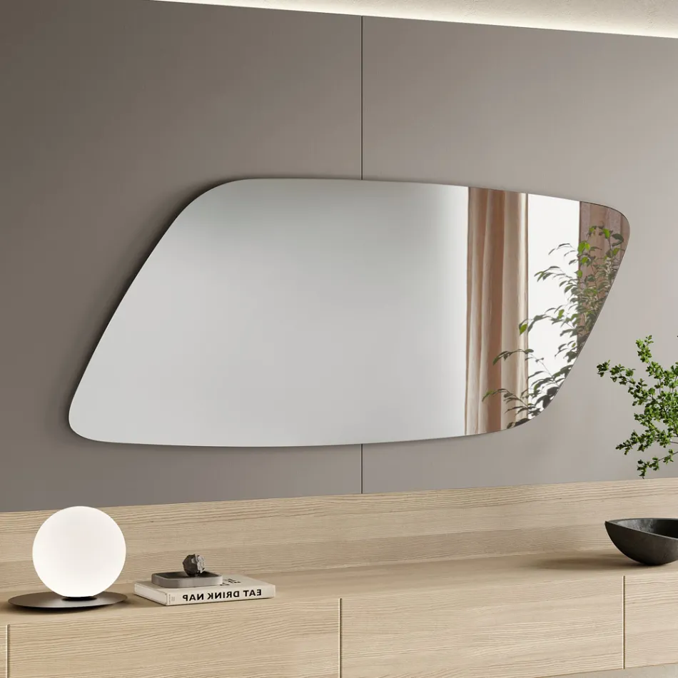Specchio dal Profilo Lineare in Tre Colorazioni Made in Italy - Virage Viadurini