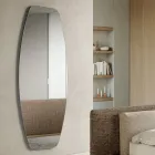 Specchio Dalla Forma Allungata in Tre Varianti di Colore Made in Italy - Silea Viadurini