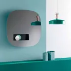 Specchio Decorativo a Muro Finitura Fumè con Vano Nero di Design - Matrix Viadurini