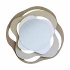 Specchio di Moderno Design da Muro in Ferro Tricolore Made in Italy – Gertrude Viadurini