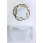 Specchio di Moderno Design da Muro in Ferro Tricolore Made in Italy – Gertrude Viadurini