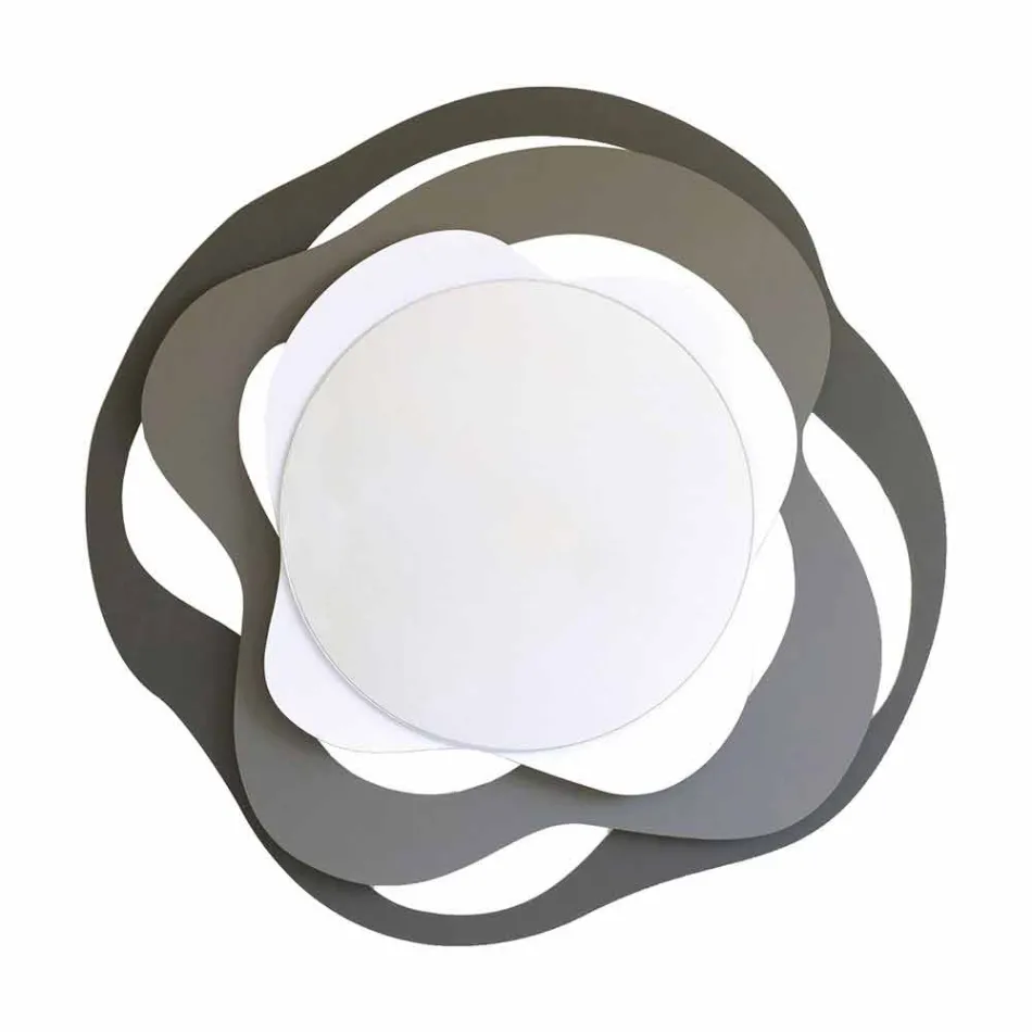 Specchio di Moderno Design da Muro in Ferro Tricolore Made in Italy – Gertrude Viadurini