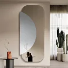 Specchio Formato da 2 Lastre Sagomate Sovreapposte Made in Italy - Adelaide Viadurini