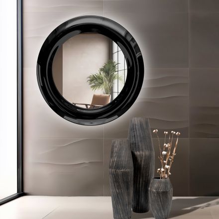 Specchio in Cristallo Curvato con Luce Led Retroilluminate - Excelsior Viadurini