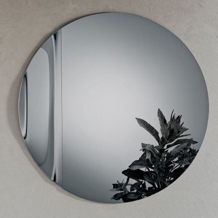 Specchio in Vetro Fuso con Onda Made in Italy - Candida Viadurini