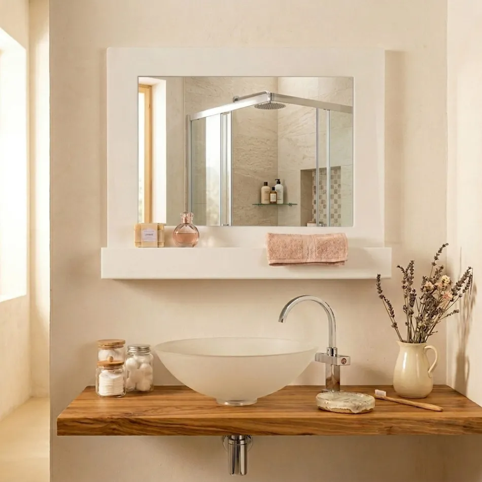 Specchio Orizzontale Contenitore da Parete in Plexiglass Made in Italy - Kiran Viadurini
