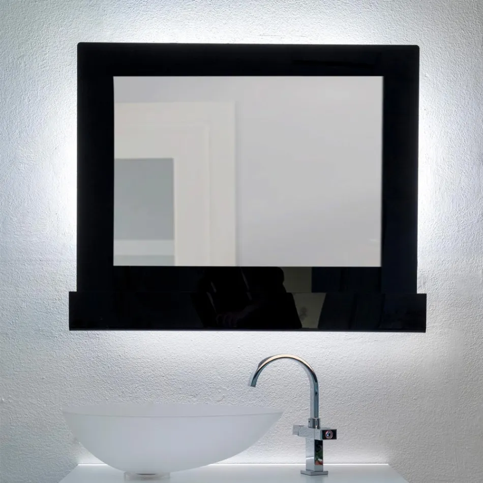Specchio Orizzontale Contenitore da Parete in Plexiglass Made in Italy - Kiran Viadurini