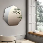 Specchio Poligonale Irregolare con Angoli Smussati Made in italy - Calyra Viadurini