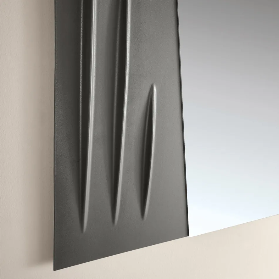 Specchio Quadrato con Inserto Verniciato in Due Colori Made in Italy - Elion Viadurini