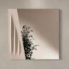 Specchio Quadrato con Inserto Verniciato in Due Colori Made in Italy - Elion Viadurini