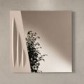 Specchio Quadrato con Inserto Verniciato in Due Colori Made in Italy - Elion