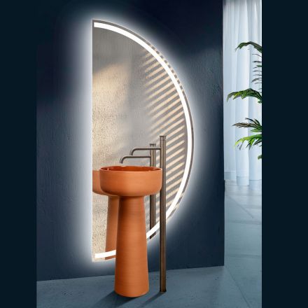 Specchio Retroilluminato con Stripe Led a Luce Continua - Excelsior Viadurini