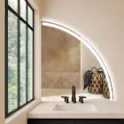 Specchio Retroilluminato con Stripe Led a Luce Continua - Excelsior Viadurini