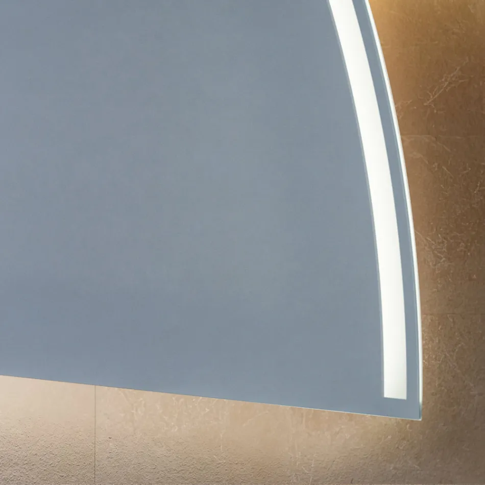 Specchio Retroilluminato con Stripe Led a Luce Continua - Excelsior Viadurini
