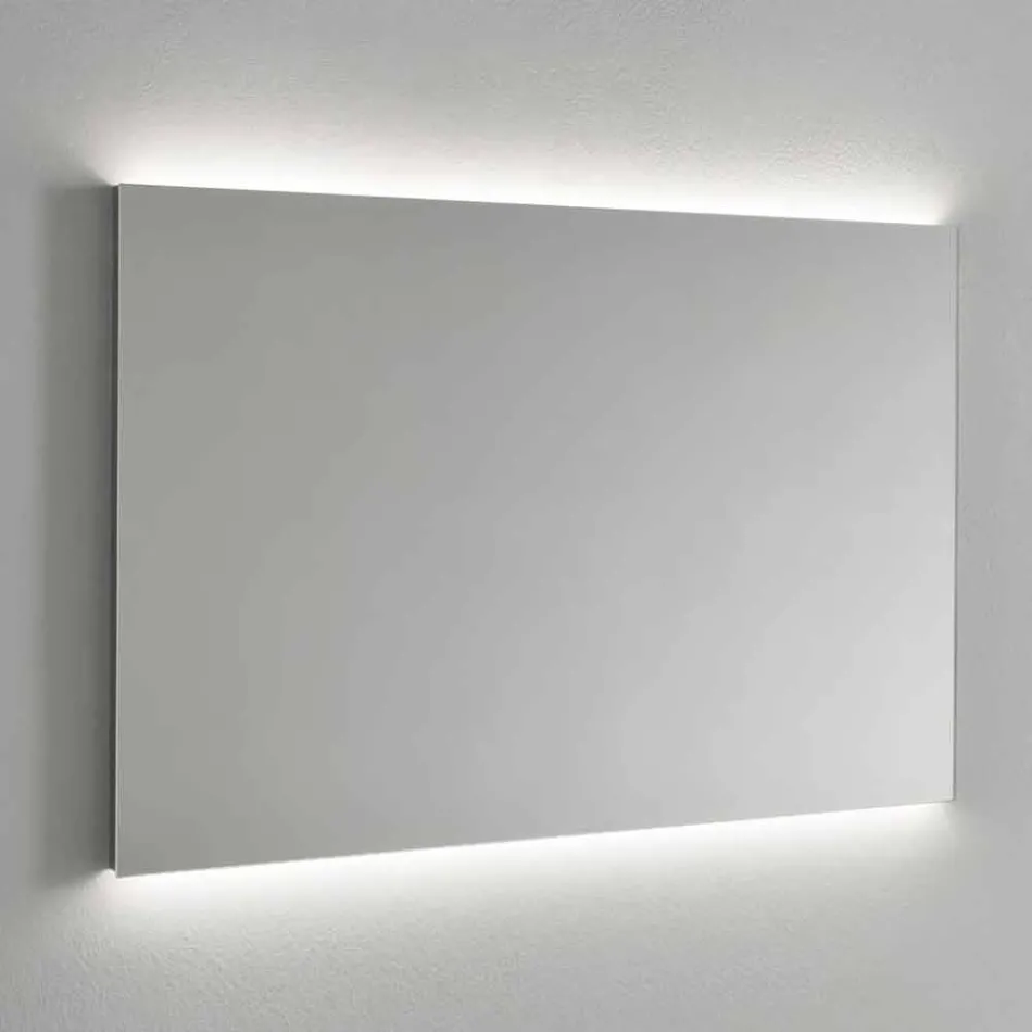 Specchio Retroilluminato da Parete con Telaio in Acciaio Made in Italy - Tundra Viadurini