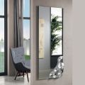 Specchio Rettangolare con Angolo in Vetro Fuso Made in Italy - Adelinda