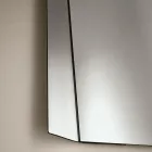 Specchio Rettangolare con Inserto Laterale in Due Colori Made in Italy - Lumis Viadurini