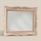 Specchio Rettangolare Legno Bianco Stile Classico Made in Italy - Florence Viadurini