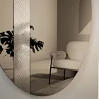 Specchio Rotondo con Inserto a Rete Made in Italy - Brigitta Viadurini