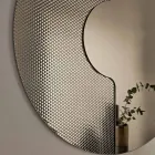 Specchio Rotondo da Parete con Inserto a Rete Made in Italy - Annabella Viadurini