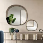 Specchio Sagomato Composto da 2 Vetri Sovrapposti Made in Italy - Alida Viadurini