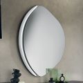 Specchio Sagomato Con Semi Cornice in Vetro Fuso Made in Italy - Abigaille