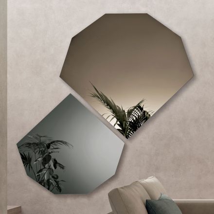 Specchio Sagomato Disponibile in 2 Colori e 2 Misure - Bonella Viadurini