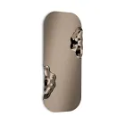 Specchio Sagomato Rettangolare Con Inserto in Vetro Mosso Made in Italy - Adelasia Viadurini