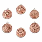 Stampi per Dolci in Rame Stagnato a Mano Design Misto 6 Pezzi - Giandaniele Viadurini