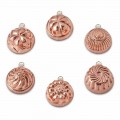 Stampi per Dolci in Rame Stagnato a Mano Design Misto 6 Pezzi - Giandaniele