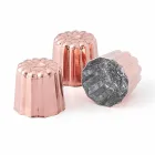Stampi per Dolci in Rame Stagnato a Mano Design Scanalato 6 Pezzi - Gianvito Viadurini