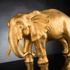 Statuina a Forma di Elefante in Ceramica Lavorata a Mano Made in Italy - Fante Viadurini