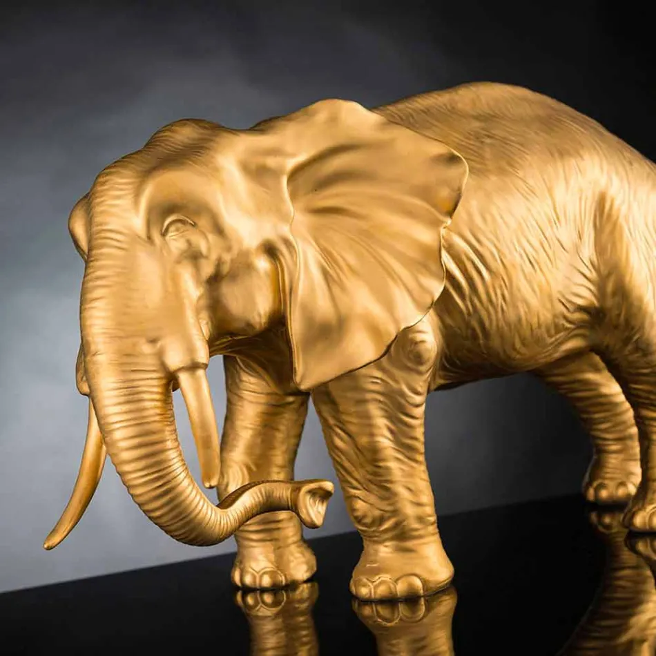 Statuina a Forma di Elefante in Ceramica Lavorata a Mano Made in Italy - Fante Viadurini